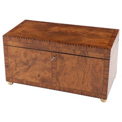 Mid 19th Century Tea Caddy in Satinwood c1850