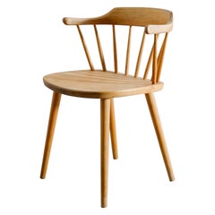 Chaise de bureau de salle à manger "Småland" en bouleau Produit en Suède, années 1950