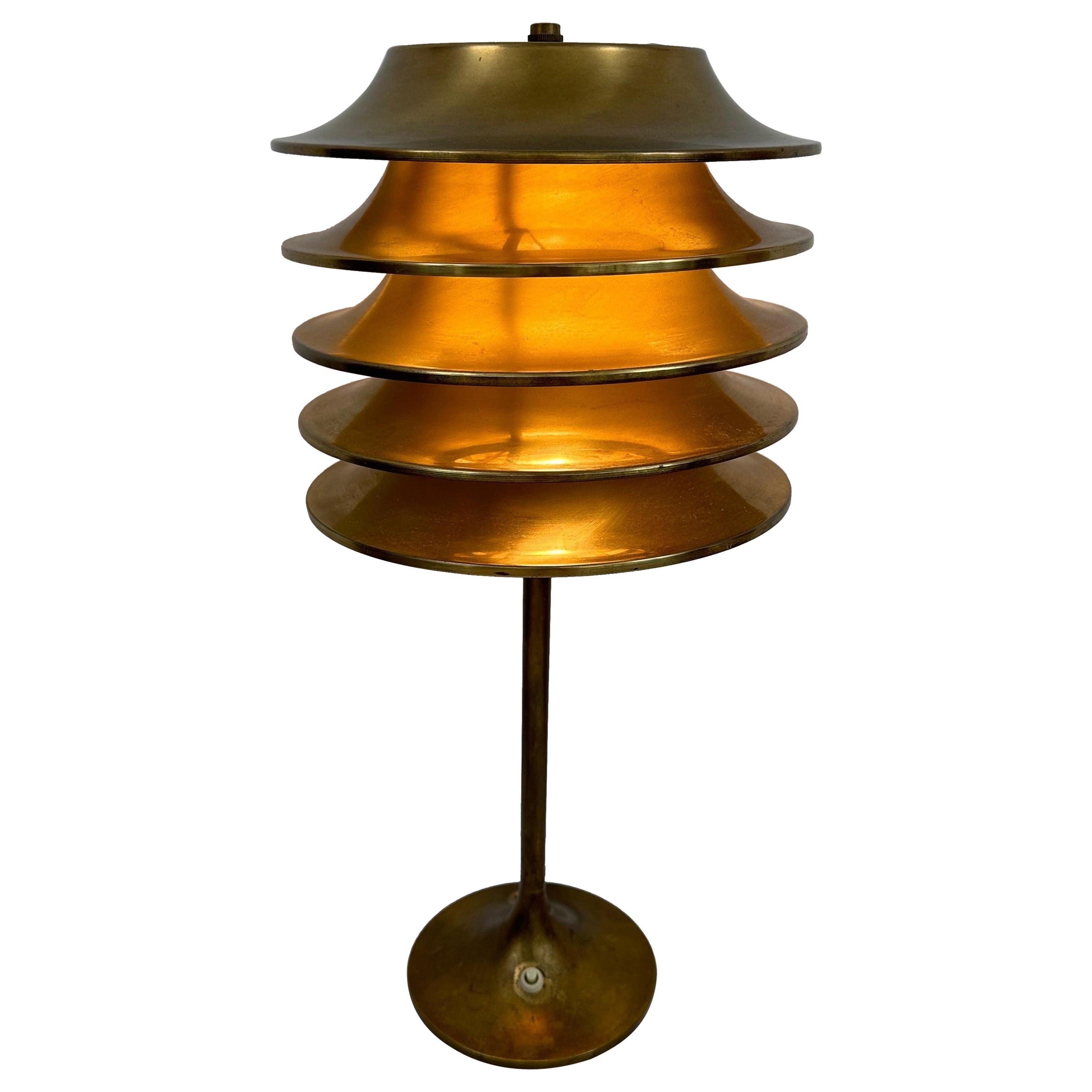 Kai Ruokonen Modern Brass Table Lamp