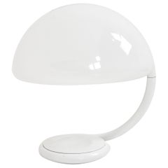 White Serpente Table Lamp by Elio Martinelli for Martinelli Luce, 1960s