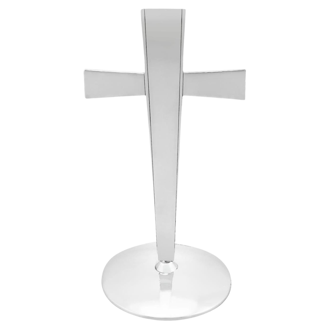 Vintage English Sterling Silver Cross Ornament