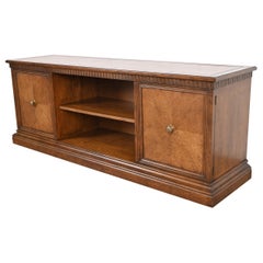 Sligh Furniture Regency Walnut Executive Sideboard Credenza, Circa 1960s