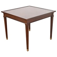 Baker Furniture Regency Mahogany Game Table With Parquet Top