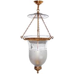 Large Bell Jar Hanging Lantern Attributed to E.F. Caldwell