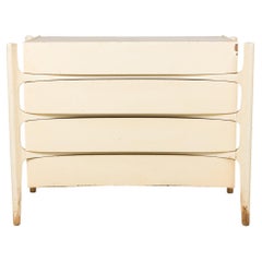 Edmond Spence American Mid-Century 'Exoskeleton' Beige Painted Four Drawer Chest