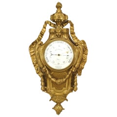 French Louis XVI Style Bronze Barometer