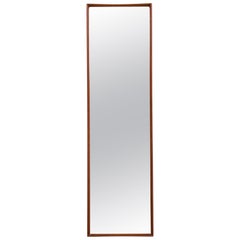 AB Glas and Trä Swedish Mid-Century Tall Teak Framed Entry Mirror