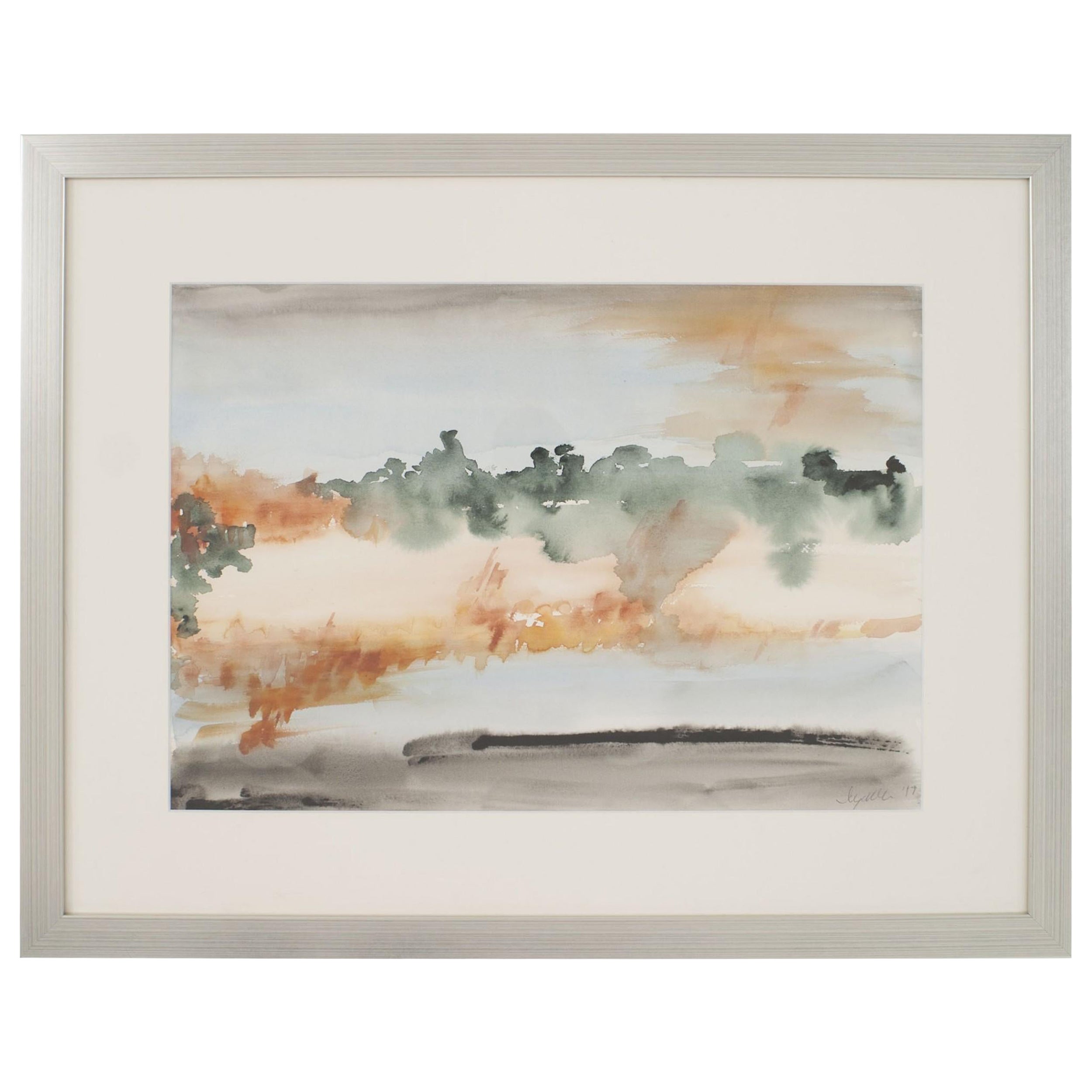 Abstract Contemporary Watercolor Painting