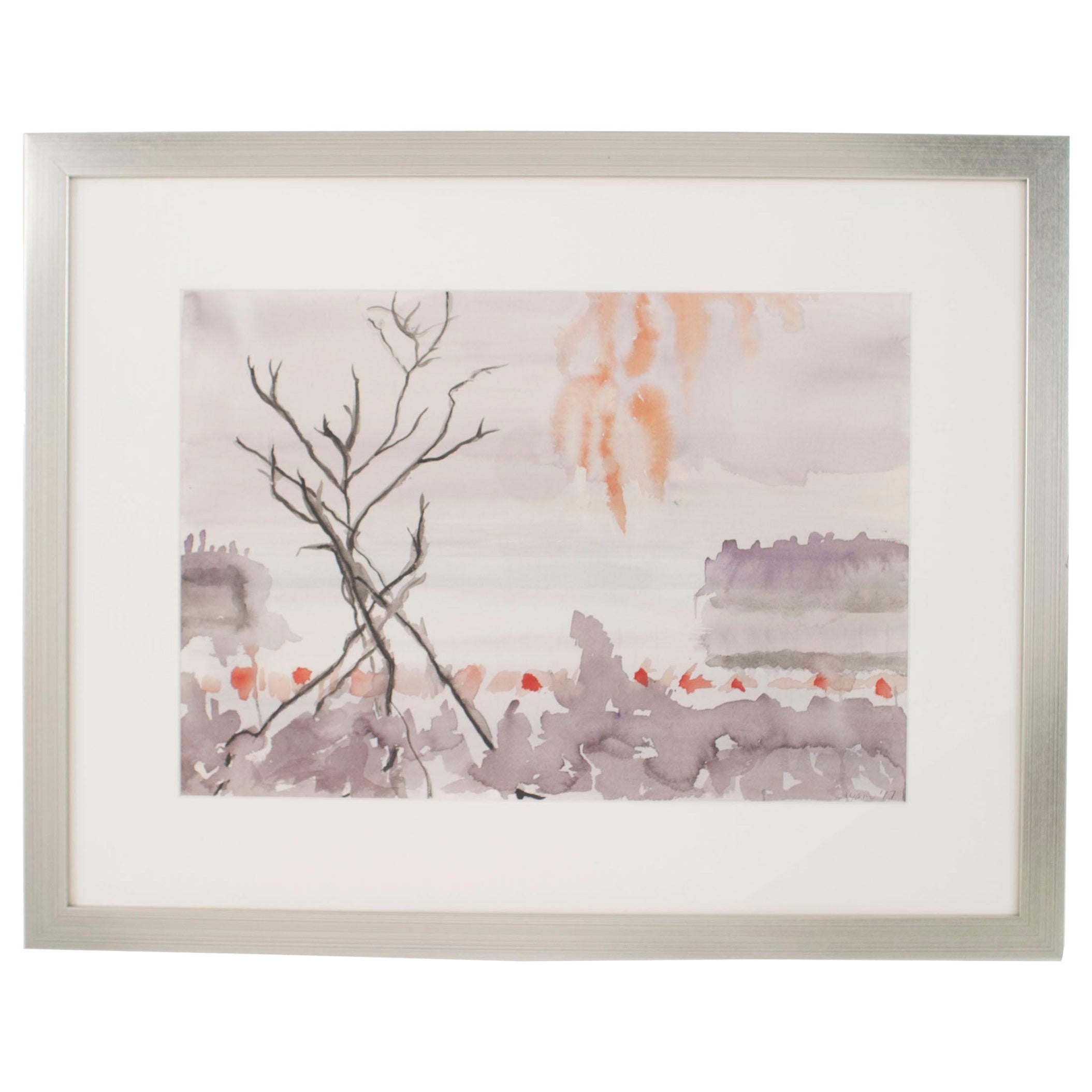 Abstract Contemporary Watercolor Painting