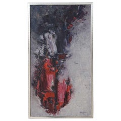 Paul Wilhelm American Mid-Century Abstract Oil on Canvas