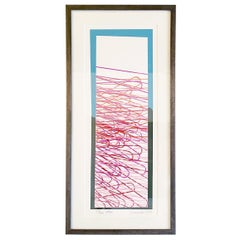 Serigrafía expresionista abstracta japonesa Mashiko, titulada #88
