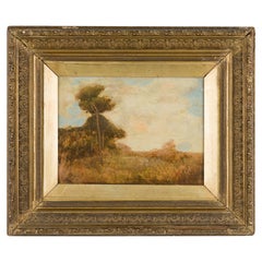 English Victorian Landscape of Field and Trees