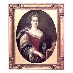Retrato de Dama Coronada Luis XVI francés