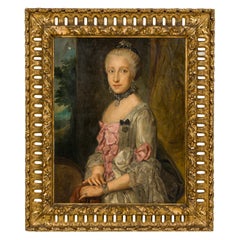 Retrato de Dama Francesa en Rosa