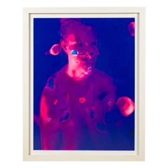 Steven Sebring American Framed Photograph, Titled; "Polaroid Series; Blue"