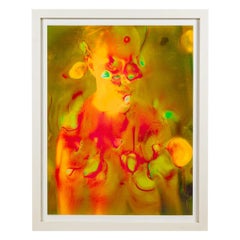 Fotografía estadounidense enmarcada de Steven Sebring, titulada; "Serie Polaroid; Naranja"