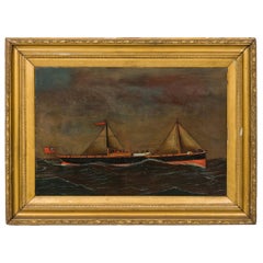 Pittura di campagna americana con paesaggio marino