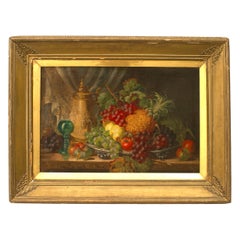 Bodegón frutero victoriano francés