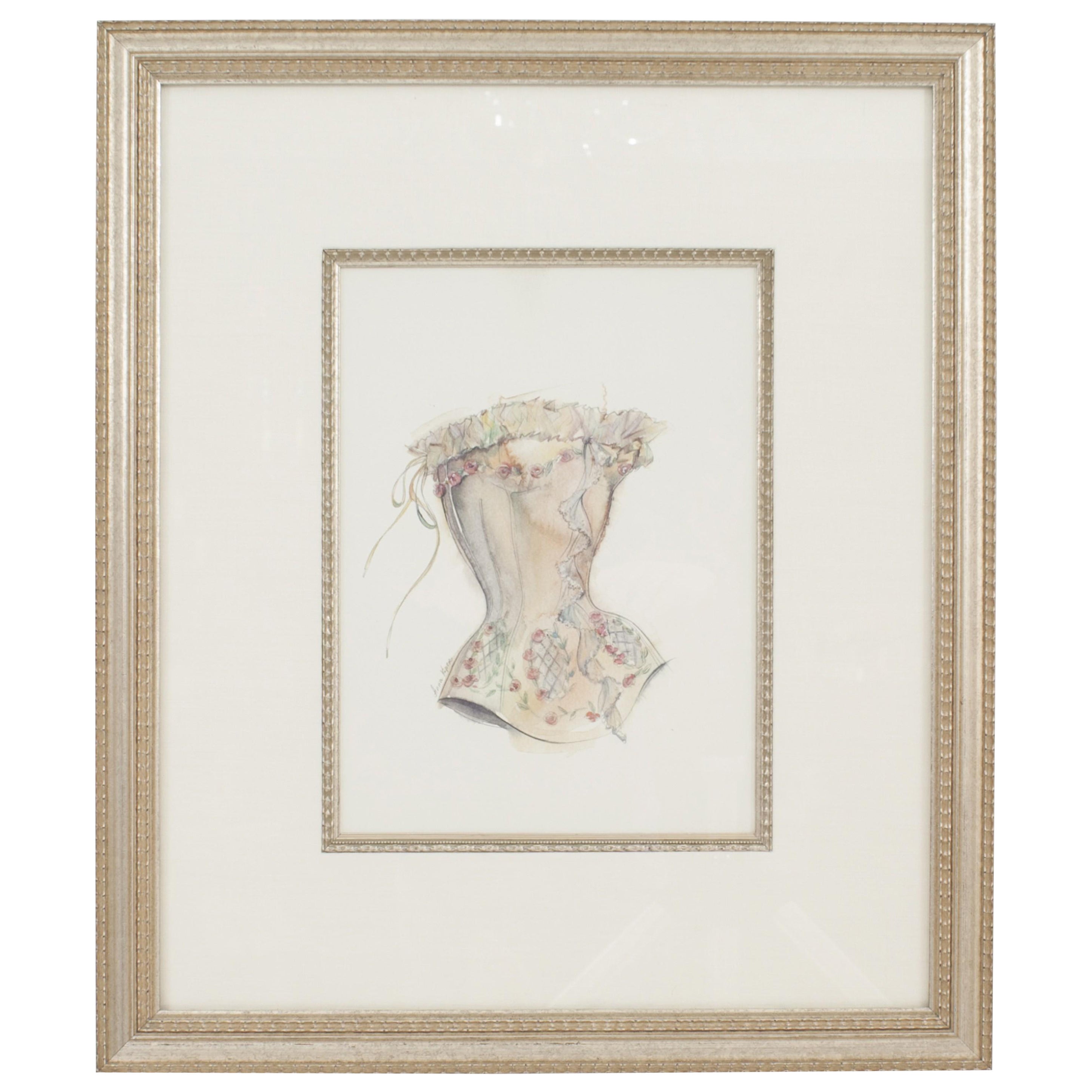 American Mid-Century Corset Watercolor