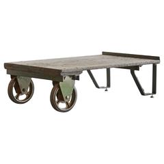 Antique Industrial Cart/ Coffee Table