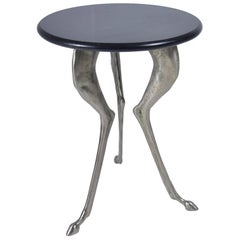 Steel Stag Leg Gueridon with Granite Top