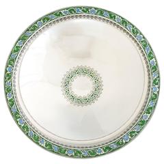 Spectacular Tiffany 
Co Art Deco Sterling Silver 
Enamel Centerpiece Bowl 1920