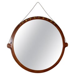 Massive Round French Art Deco Wall Mirror