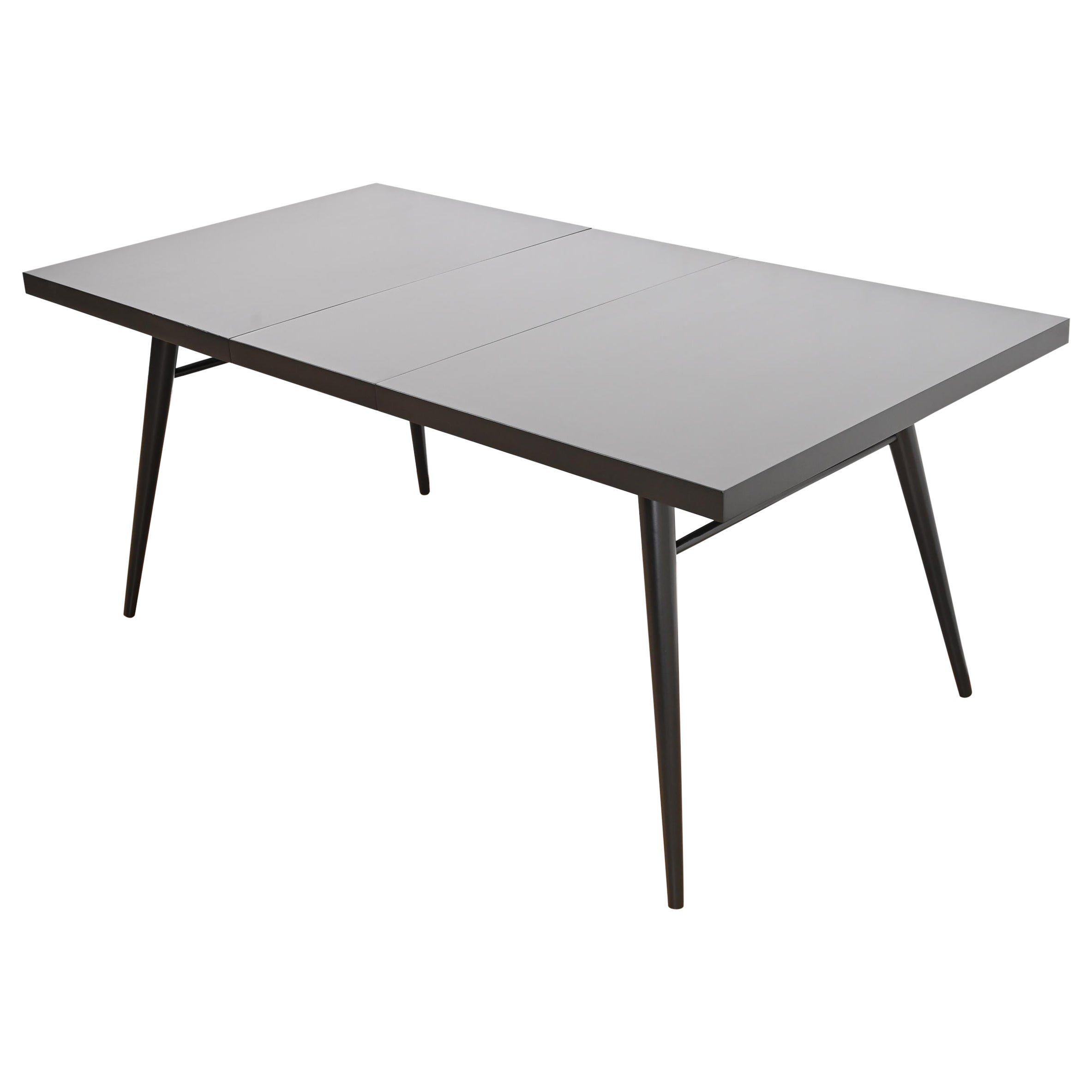 Paul McCobb Planner Group Schwarz lackierter Ausziehtisch, neu lackiert