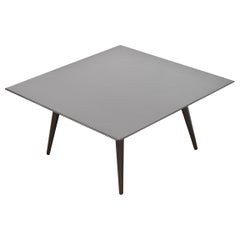 Paul McCobb Planner Group Black Lacquered Square Coffee Table, Newly Refinished