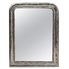 19th Century Louis Philippe Silverleaf Mirror