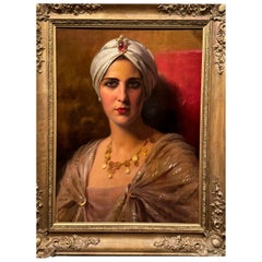 Portrait of a Young Woman in Oriental Dress, France, circa 1930