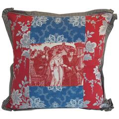 19th Century French Fabric Patchwork Pillow
