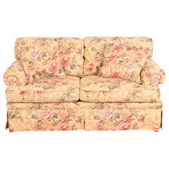 Baker Furniture Contemporary Down-filled Floral Upholstered Love Seat