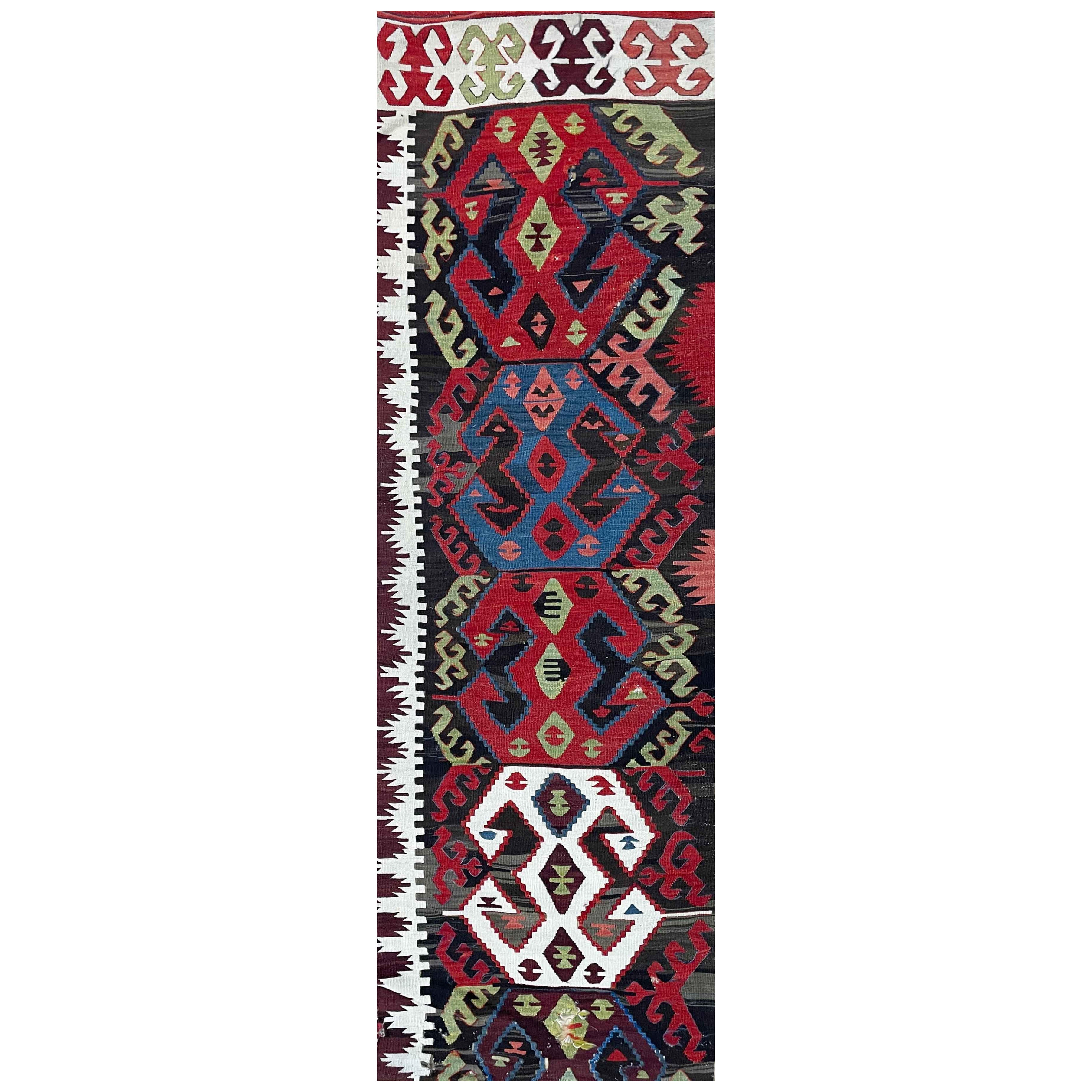 Antique Turkish Runner , c- 1900 AS IS