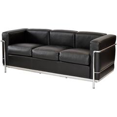 LC2 Three-Seat Leather Sofa by Le Corbusier for Cassina