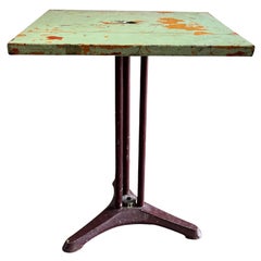 Table de bar française du 20ème siècle - Table de bistro parisienne Vert