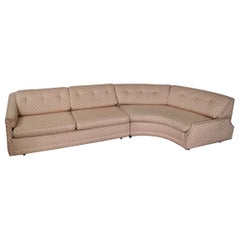 1960's Mid-Century Modern Hollywood Regency 2-Piece Sectional Sofa