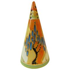 Vintage Clarice Cliff Fantasque Trees Sifter, Circa 1930s