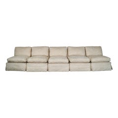 1970's Hollywood Regency Marge Carson 5-Piece Modular Sectional Sofa