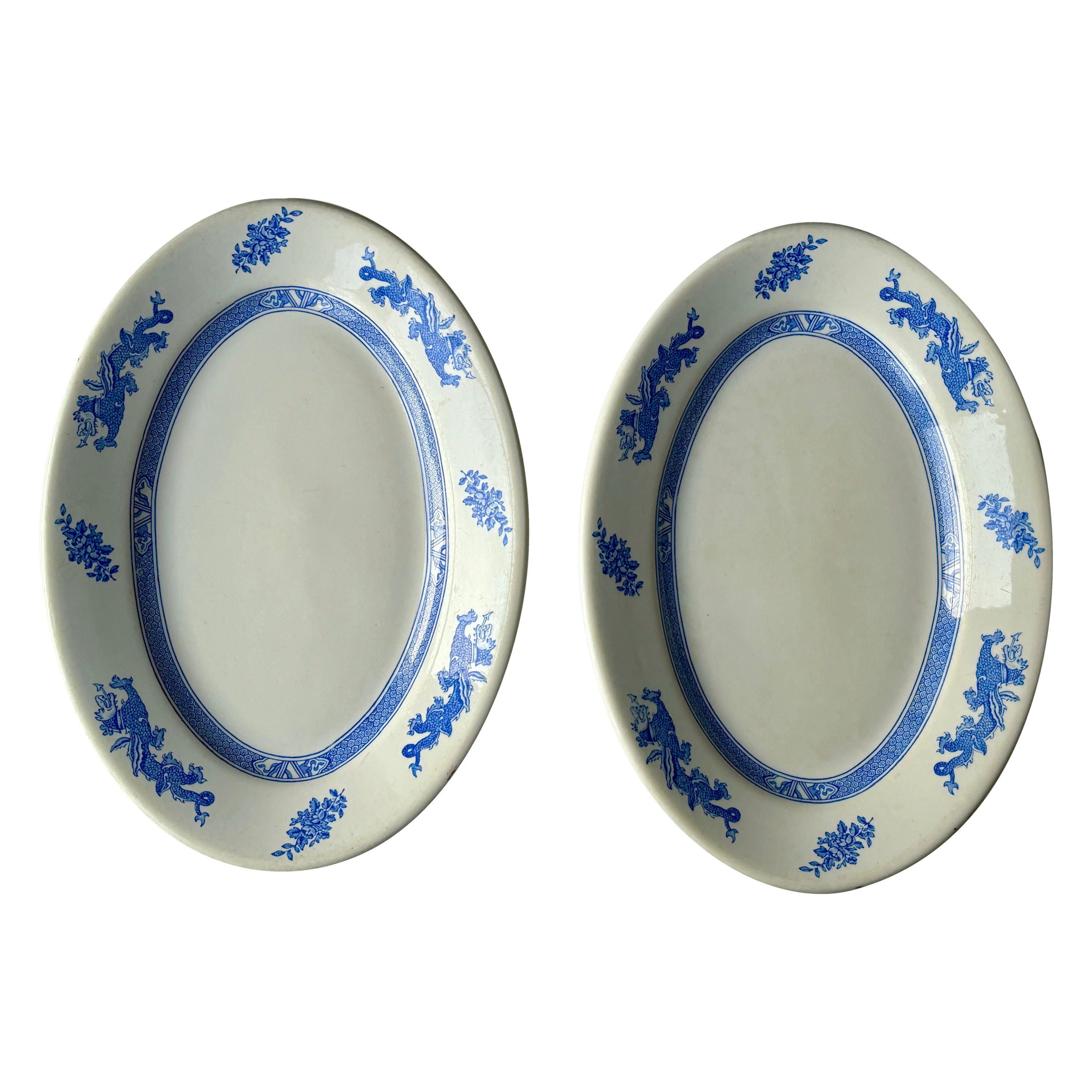 Pareja de Platos Ovalados Dunn Bennett Royal Doulton, Años 60 en venta