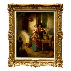 "Romance in the Courtyard" by Théodore Gérard