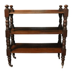 William IV Period Mahogany Butler's Trolley Etagere or Dumbwaiter