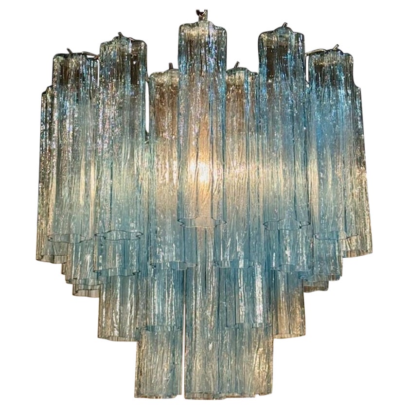Modern Blue "Trochi" Style Murano Chandelier