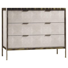 Shagreen Chest of Drawers with Bronze-Patina Brass Details by R&Y Augousti