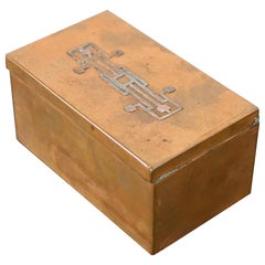 Heintz Arts & Crafts Sterlingsilber auf Bronzeschachtel