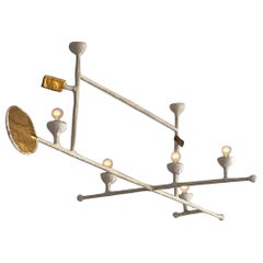 A Sculptural POSTMODERN Ceiling Fixture, in DIEGO GIACOMETTI Style, France 1990