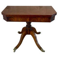 Superb Quality Antique 19th Century Regency Figured Mahogany Tea/Console Table