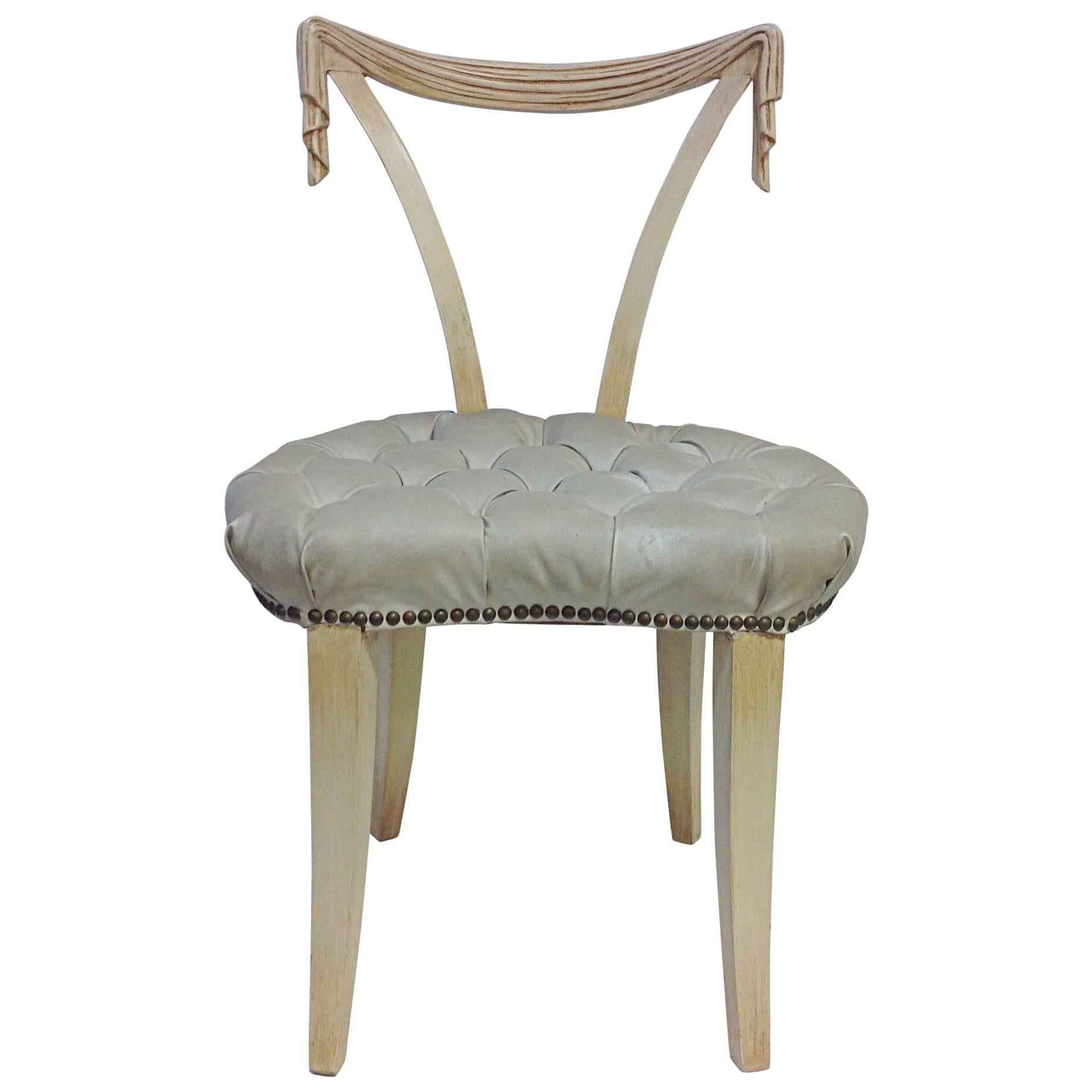Stylish Drape Back 1940s Chair by Grosfeld House For Sale