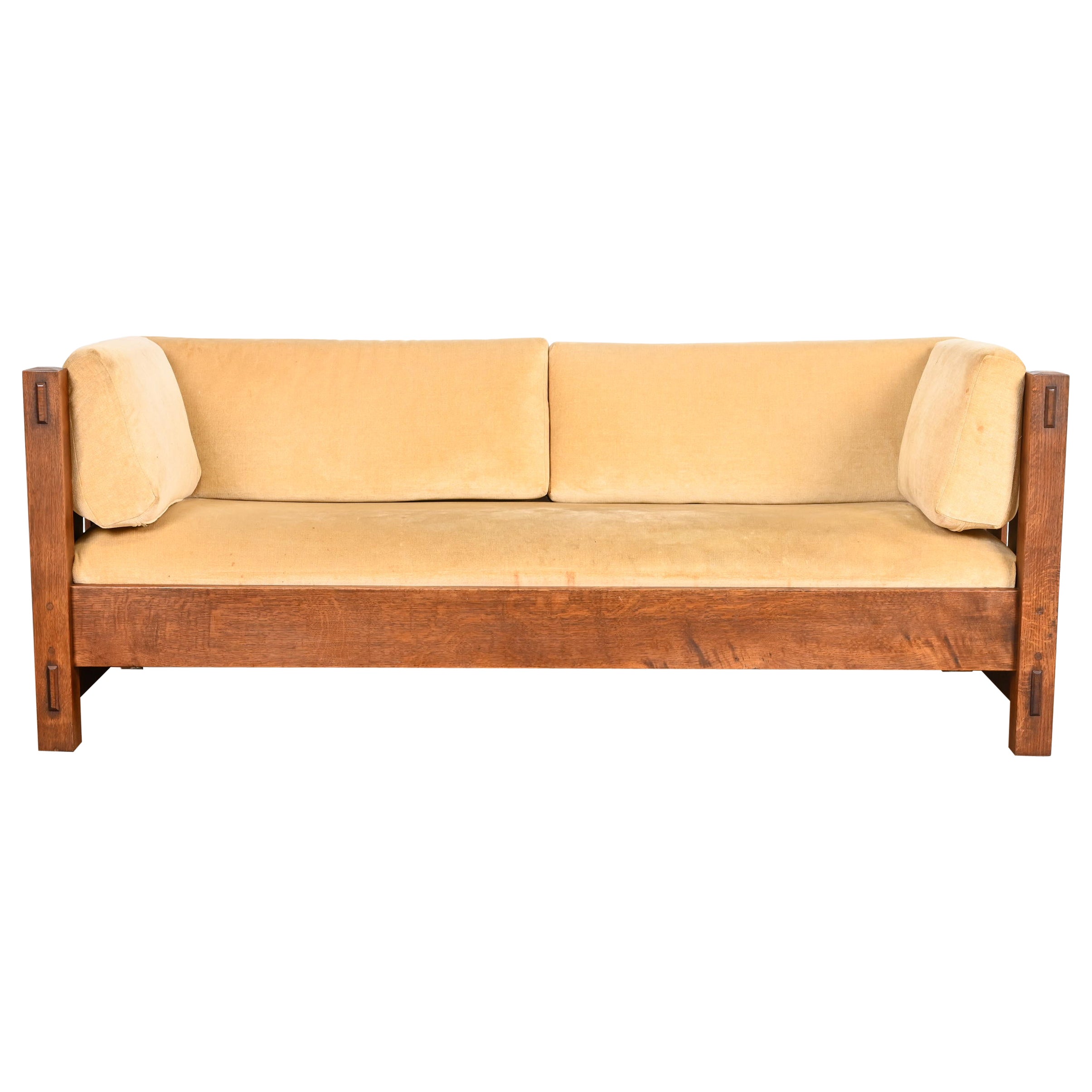 Stickley Mission Oak Arts and Crafts Settle Sofa