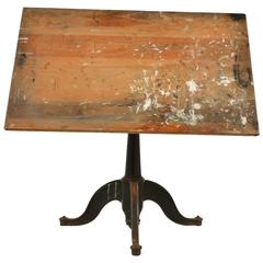 Antique Industrial Drafting Table by R. E. Kidder of Worcester Mass